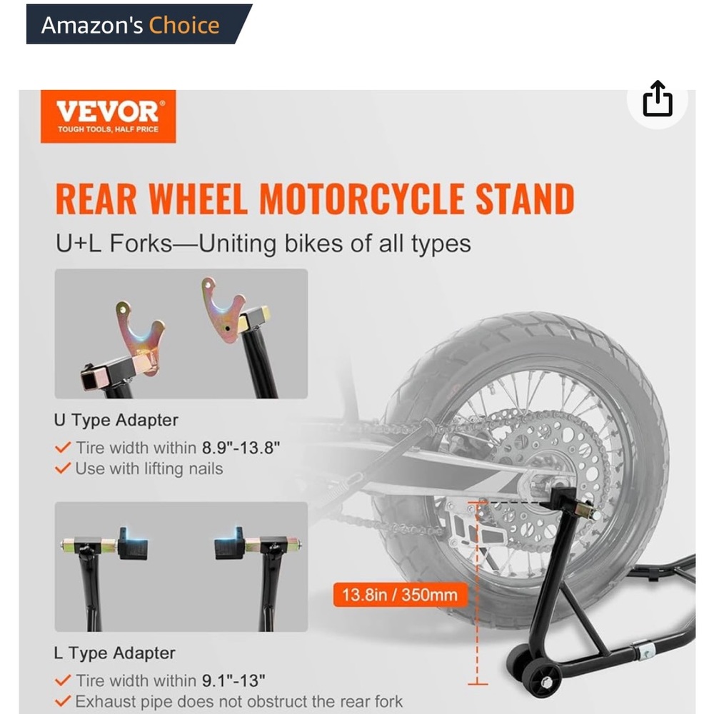 Rear motor cycle lift